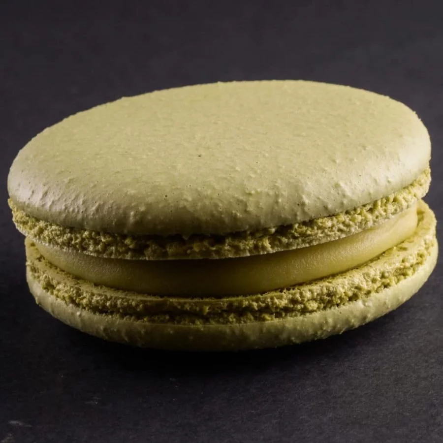 Macaron goûter 7,5cm Pistache Nuances Gourmandes