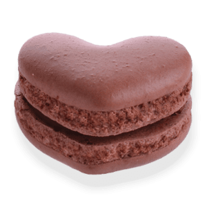 Macaron Cœur Chocolat Noir Nuances Gourmandes