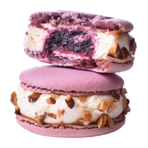 Macaron dessert Champagne fruits rouges Nuances Gourmandes